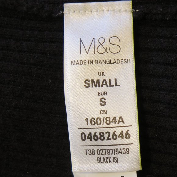 BLACK RIBBED EDGE TO EDGE CARDIGAN - Picture 13 of 14